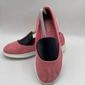 Skechers Pink and White Slip-On Loafers
